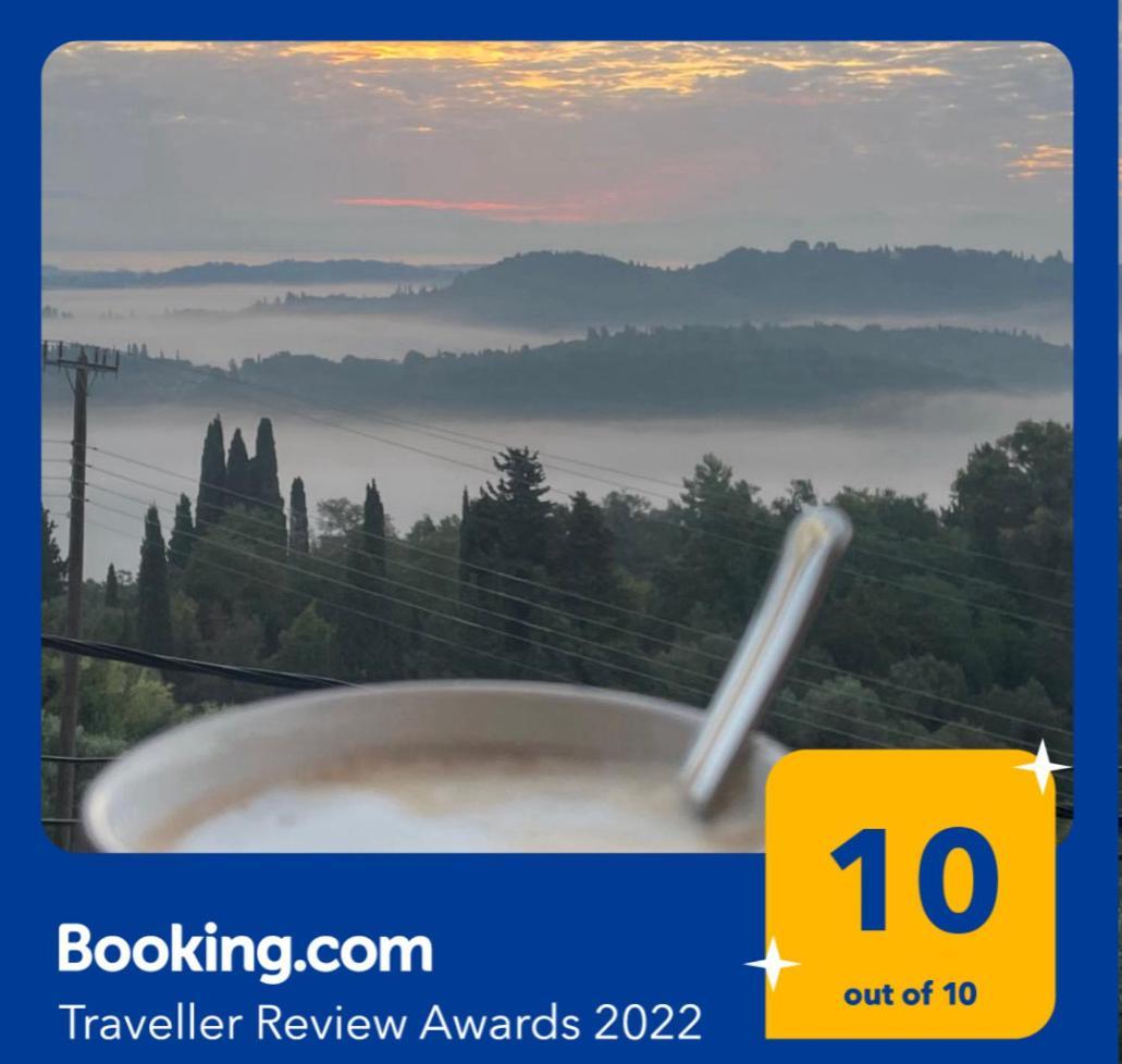 Schoenes Familienappartement In Pelekas, Corfu Mit Meerblick Exterior foto